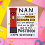 Nan Funny Postbox Birthday Card, thumbnail 2 of 2