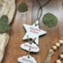 Personalised New Baby Hanging Clay Keepsake, thumbnail 5 of 10