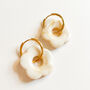 Statement Flower Hoop Earrings, thumbnail 2 of 6