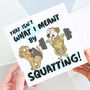 Squats Gym Fitness Card, thumbnail 1 of 2