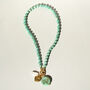 Gemstone Bead Necklace With Gold Heart And Keshi Pearl, thumbnail 3 of 7