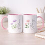 Personalised Birth Month Flower Mug, thumbnail 1 of 5
