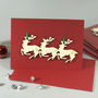 Reindeer Christmas Card And Decoration, thumbnail 1 of 5