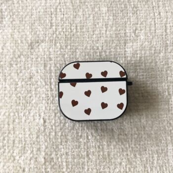 Brown Flowers And Hearts Air Pods Case, 2 of 3