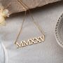 Personalised 'Special Date' Roman Numeral Necklace, thumbnail 1 of 8