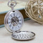 Antique Style Personalised Pocket Watch Silver, thumbnail 4 of 7