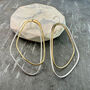 Silver And Gold Double Hoop Earrings, thumbnail 2 of 7