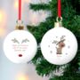 1st Christmas Tree Bauble Personalised Reindeer Bauble, thumbnail 1 of 6