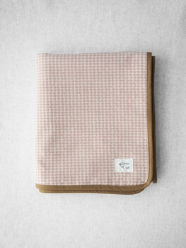 Pink Mini Check Handmade Margarita Blanket, 2 of 3