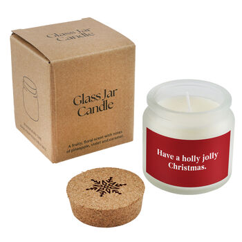 Have A Holly Jolly Christmas Candle • Clear Glass Jar Scented Candle • Christmas • Holiday Home Décor • Secret Santa • Gift For Home • Boxed, 2 of 2