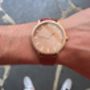 Classic Rose Gold Red Vintage Unisex Wood Watch, thumbnail 3 of 11