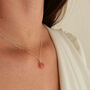 Sterling Silver Peach Moonstone Necklace, thumbnail 4 of 5