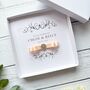 Handmade And Personalised Wedding Card With Crystal Embelishment Any Colour Ribbon, thumbnail 9 of 12