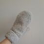 Grey Merino Wool Cloud Mittens, thumbnail 5 of 7