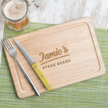 Personalised 'His Kitchen' Wooden Chopping Board, 3 of 6