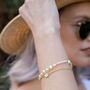 Niko 18ct Gold Plate Pearl Bracelet, thumbnail 1 of 3