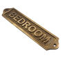 Custom Solid Brass Bedroom Plaque With Vintage Finish, thumbnail 4 of 11