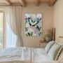 Butterfly Floral Abstrct Blue Art Print, thumbnail 4 of 4