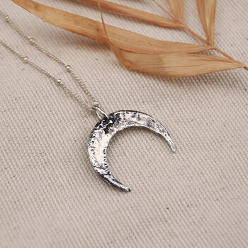Organic Luna Crescent Moon Necklace, 4 of 10