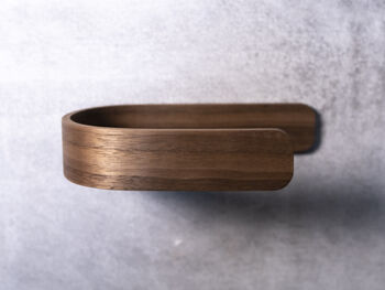 Walnut Curtain Tie Backs, Curved Holdbacks, Pack Of Two, 6 of 6