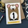 Baby First Birthday Bear Card, thumbnail 5 of 7
