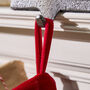 Personalised Luxury Ruby Red Velvet Christmas Stocking, thumbnail 6 of 8