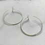 Minimalist Bar Sterling Silver Hoop Earrings, thumbnail 2 of 8