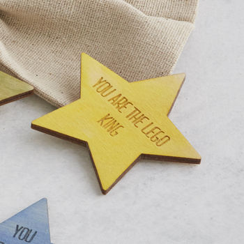 I Love You Because Personalised Star Message Tokens, 2 of 5