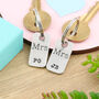 Couples Gift Mr And Mrs Personalised Pair Of Key Rings, thumbnail 5 of 5