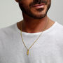 Tag Personalised Men's Necklace 18 K Gold Plated Steel, thumbnail 9 of 11