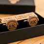 Personalised Whisky Wood Cufflinks, thumbnail 3 of 8