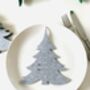 Scandi Christmas Tree Cutlery Holder Set Of Six, thumbnail 4 of 5