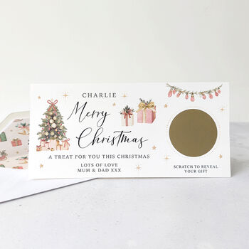 Personalised Christmas Present Scratch And Reveal Card, 10 of 11