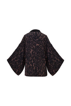 Leopard Print And Black Reversible Kimono, 9 of 10