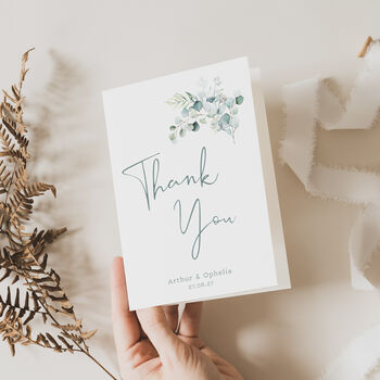 Wedding Thank You Cards Eucalyptus, 2 of 6