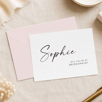 Bridesmaid Proposal Card Black And White, 6 of 12
