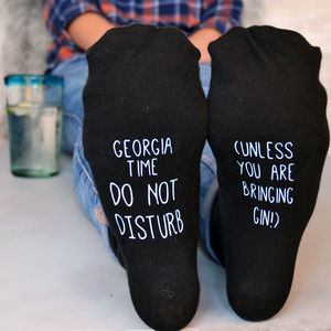 Do Not Disturb Personalised Socks By Solesmith