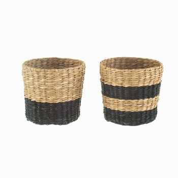 Mini Black Seagrass Planter With Choices Of Plants, 5 of 5