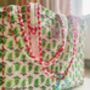 Handmade Neon Quilted Tote Bag, thumbnail 3 of 8