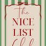 A4 Christmas Art Print, The Nice List Club, Green Stripes, thumbnail 5 of 5