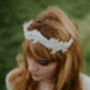 Ivory Lace Bridal Crown 'Kenynen', thumbnail 3 of 11