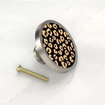 Colourful Animal Print Decorative Drawer Door Cupboard Cabinet Knobs Handle Available In A Gold, Silver, Black And Antique Gold For Furniture, 9 of 9