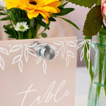 Foliage Stand Off Wedding Table Number, 5 of 9