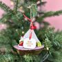 Personalised Sailing Boat Christmas Bauble, thumbnail 1 of 3