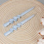 G Decor Sky Blue Set Of Two Hand Dipped Dinner Candles, thumbnail 3 of 4