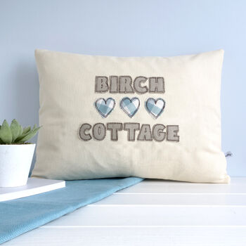 Personalised House Name Cushion Gift For New Home, 3 of 12