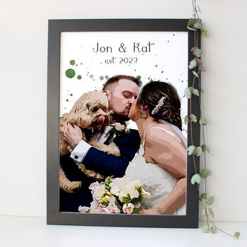 Personalised Wedding Portrait Print Gift, 3 of 3