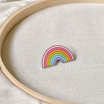 Pastel Rainbow Enamel Pin Badge, 6 of 10