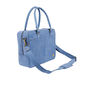 Personalised Blue Leather Oxford Zip Up Satchel, thumbnail 4 of 9
