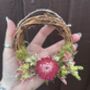 Mini Spring Dried Flower Wreath Decor, thumbnail 2 of 3